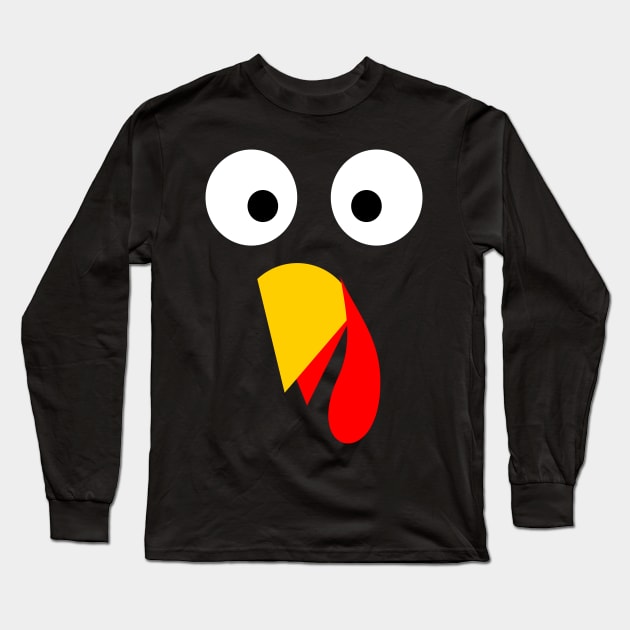 Turkey Face Long Sleeve T-Shirt by Venus Complete